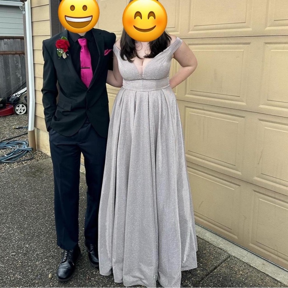 Elegant Silver Gown